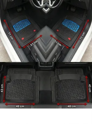 Safir Peugeot Uyumlu 206 Havuzlu Universal Paspas Krom Mavi Parça thumb 2
