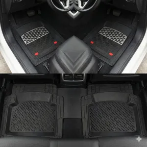 Safir Hyundai Uyumlu Atos Havuzlu Universal Paspas Krom Karbon Parça thumb 1