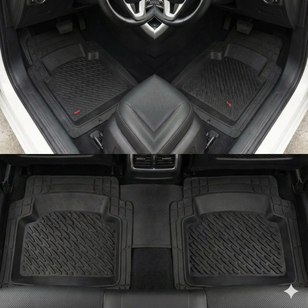 Safir Skoda Uyumlu Superb Havuzlu Universal Paspas Krom Siyah Parça