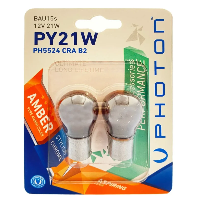 Photon P21W Uyumlu Chrome 12V 93 Turuncu Ph5524 Cra B2