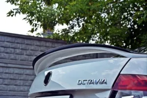 Octavia 2013-2020 Uyumlu İçin Rs Spoiler - Piano Black thumb 2
