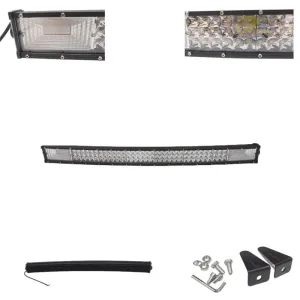 Offroad Sis Lambası 110Cm 180Led Beyaz-Amber Çakarlı 540W Eğimli / Lass293-1 thumb 3