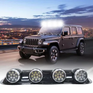 Space Offroad Sis Lambası 12X4 Led Yuvarlak Siyah /Lass243 thumb 1