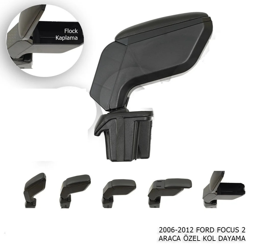 Ford Focus Uyumlu 2 Araca Özel Kol Dayama Siyah 2006-2012
