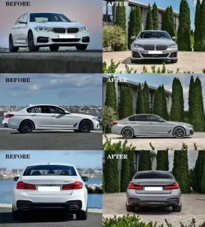 G30 (2017-2019) Uyumlu İçin 2020+ Lci M-Tech Facelift Body Kit thumb 2