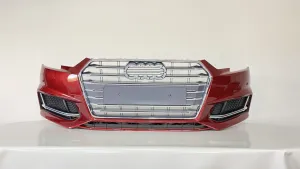 Audi A4 Uyumlu 2016-2019 S4 Yeni Tip Kapaklı Ön Tampon Panjur Seti thumb 2