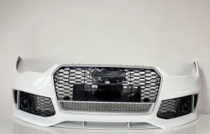 Audi A7 Uyumlu 2015-2017 Rs7 Krom Çerçeve Ön Tampon Panjur Seti thumb 3