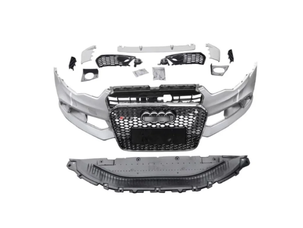 Audi A6 Uyumlu 2012-2014 Rs6 Krom Çerçeve Ön Tampon Panjur Seti