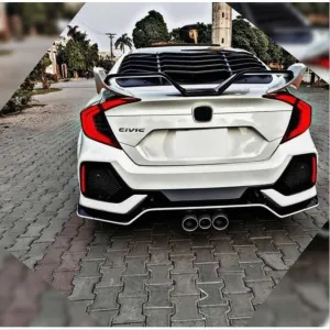 Honda Civic Uyumlu Fc5 2016-2020 Bagaj Üstü Spoiler M Model thumb 3