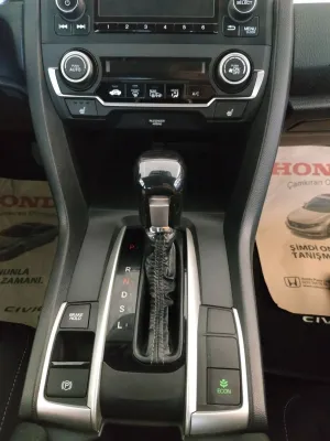 Honda Civic Uyumlu Fc5 2016-2020 Vites Topuzu Kaplama Siyah thumb 2
