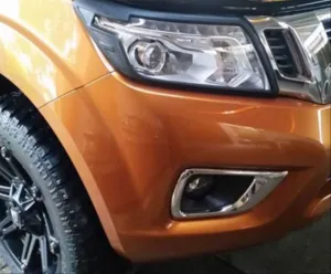 Nissan Navara Uyumlu 2015-2020 Far Çerçevesi Kaplama Siyah thumb 4