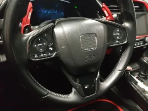 Honda Civic Uyumlu Fc5 2016-2020 Direksiyon Vites Konsol Karbon Set thumb 3