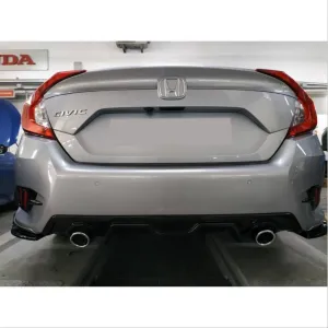 Honda Civic Uyumlu Fc5 2016-2021 Difüzör Yeni Model Mat Siyah