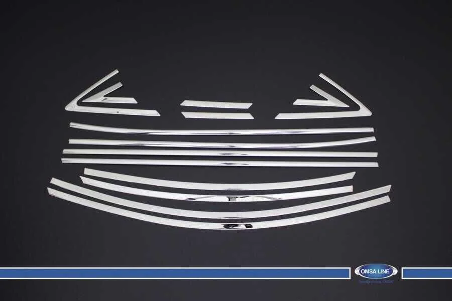 Hyundai Accent Uyumlu Blue Krom Cam Çerçevesi 14 Parça 2011 Ve Sonrası