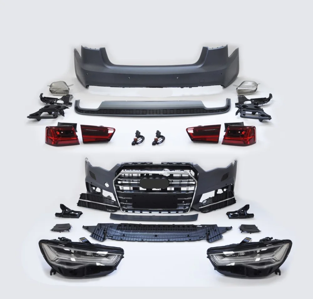 2012-2016 A6 İÇİN 2015-2018 S6 FACELIFT FULL SET ( ÖN - ARKA TAMPON - FAR - STOP -DİFÜZÖR)