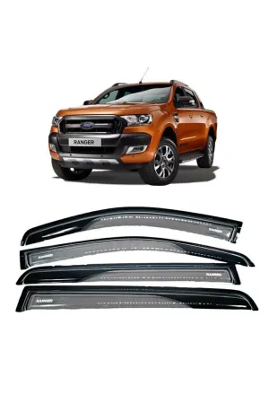 Ford Ranger P375 Fl/T7 Uyumlu 2016 Benekli İthal 4'Lü Cam Rüzgarlık Seti (Yazısız)