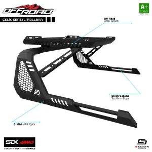 SDX 4WD Off Road Toyota Hilux 7 Sepetli Çelik Roll Bar V1 2006-2015