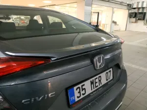 Honda Civic Uyumlu Fc5 2016-2020 Işıksız Spoiler thumb 3