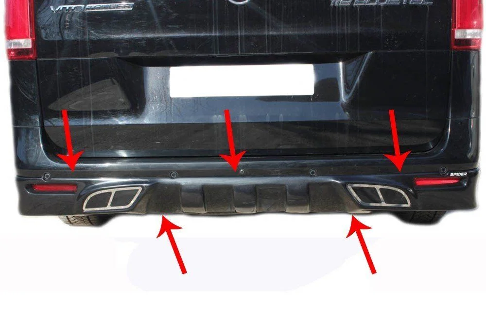 Mercedes Vito Uyumlu Arka Tampon Altı Fiber 2015 Ve Sonrası