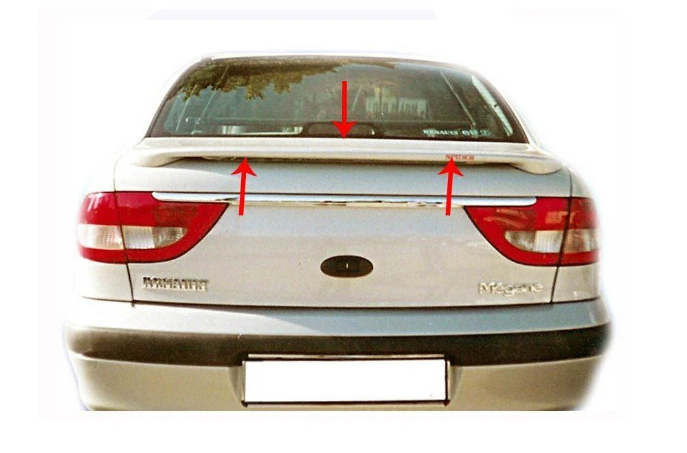 Renault Megane Uyumlu 1 Spoiler Bagaj Yüksek (Işıksız) Fiber 1995-2002