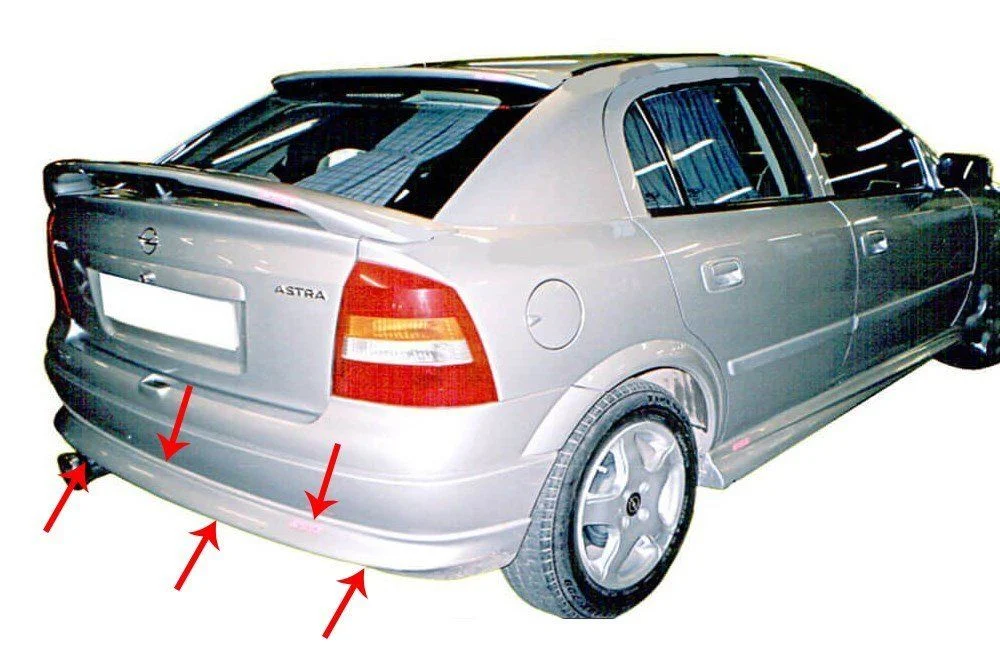 Opel Astra Uyumlu G Hatchback Arka Tampon Altı Fiber 1998-2009