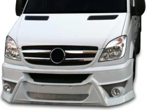 Mercedes-Benz Sprinter Uyumlu W906 Ncv3 Ön Tampon Giydirme Yuvarlak Sisli Fiber 2006 Ve Sonrası