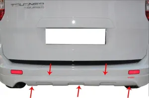Courier Uyumlu Arka Tampon Altı Fiber 2014 Ve Sonrası