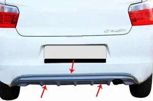 Citroen C-Elysee Uyumlu Arka Orta Tampon Fiber (Difüzör) 2012 Ve Sonrası