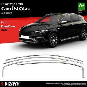 S-Dizayn Fiat Egea Cross Krom Cam Üst Çıtası 4 Prç. 2020 ÜzeriAraca &Ouml;zel Krom Aksesuar&Uuml;r&uuml;n &Ouml;zellikleri:Krom &uuml;r&uuml;nler ara&ccedil; &u
