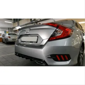 Honda Civic Uyumlu Fc5 2016-2020 Bagaj Kapağı Alt Krom Çıtası thumb 3