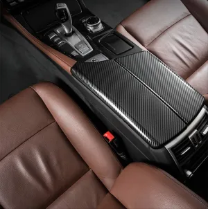 Bmw 5 Uyumlu Serisi F10 Kol Dayama Kaplama - Karbon thumb 4