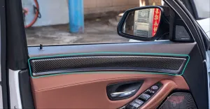 Bmw 5 Uyumlu Serisi F10 İç Kapı Çıtası Kaplama - Karbon thumb 2