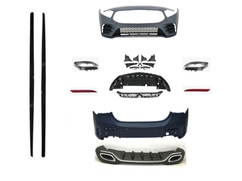 Mercedes W177 Uyumlu Sedan A Serisi Oem Amg Set (Ön Arka Tampon , Diamond Panjur Marşpiyel
