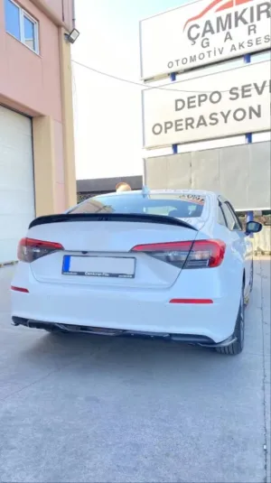 2022 Civic Uyumlu Aero Spoiler - Piano Black (Parlak Siyah) thumb 3