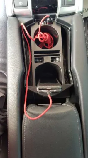 Honda Civic Uyumlu Fc5 2016-2021 USB Portlu Orta Konsol Kutusu thumb 2