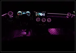 Mercedes W205 Uyumlu 2019+ Hoparlör Aydınlatma (Ambians) 64 Renk thumb 4