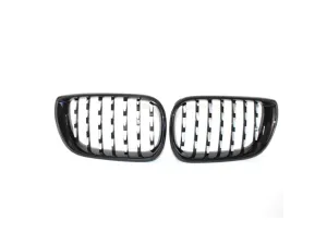 Bmw 3 Uyumlu Serisi 2002-2004 E46 Diamond Panjur (Böbrek) Piano Black Çerçeve thumb 1