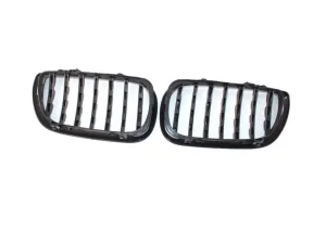 Bmw 3 Uyumlu Serisi 2002-2004 E46 Diamond Panjur (Böbrek) Piano Black Çerçeve thumb 2
