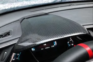 Honda Civic Uyumlu Fc5 Gösterge Üst Kaplama - Karbon thumb 3