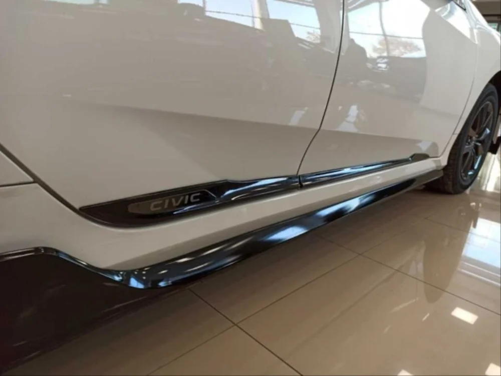 Honda Civic Uyumlu Fc5 2016-2020 Yan Kapı Çıta Kaplama Civic Yazılı - Siyah Prm
