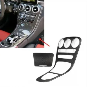 Mercedes W205 Uyumlu Orta Konsol Kaplama - Karbon thumb 2