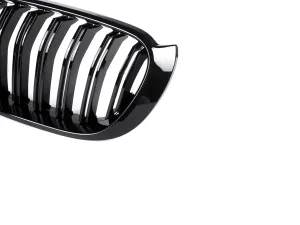 Bmw X3 Uyumlu Serisi (F25) 2014-2018 M Böbrek (Çift Çizgi Panjur) Piano Black thumb 4