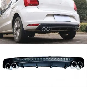 Volkswagen Polo Uyumlu 2014-2018 Mk5 4 Egzoz Difüzör - Mat Siyah thumb 2