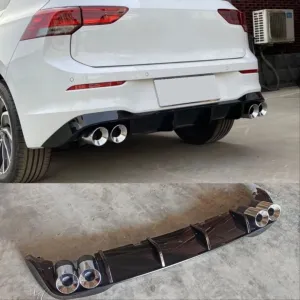 Volkswagen Golf Uyumlu 8 ''R'' Difüzör (Piano Black) - 4 Egzoz (Life Style İmpression Paket İçin) thumb 2
