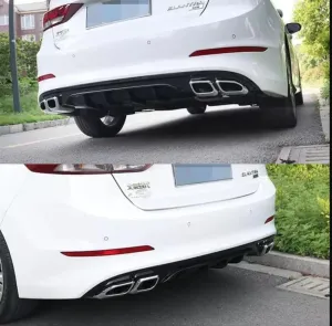 Hyundai Elantra Uyumlu 2016-2018 4 Egzoz Piano Black Difüzör thumb 2