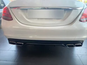 Mercedes W205 Uyumlu C63 Silver Difüzör & Egzoz Seti (Normal Sedan) - Silver Egzoz İle thumb 1