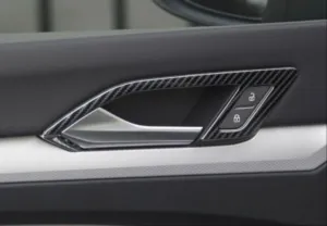 Volkswagen Golf Uyumlu 8 İç Kapı Açma Kolu Kaplama - Karbon thumb 3