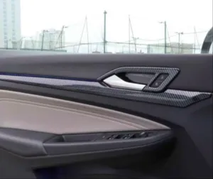 Volkswagen Golf Uyumlu 8 İç Kapı Açma Kolu Kaplama - Karbon thumb 4