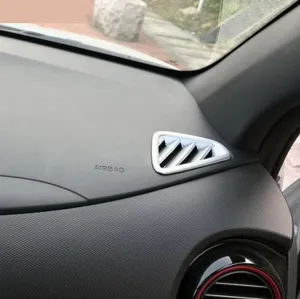 Hyundai Kona Uyumlu Ön Menfez Kaplama 2 Parça - Silver thumb 4