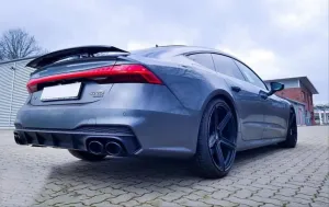 Audi A7 Uyumlu S7 Difüzör Ve Egzoz Seti 2019+ (S-Line Donanım İçin) thumb 3